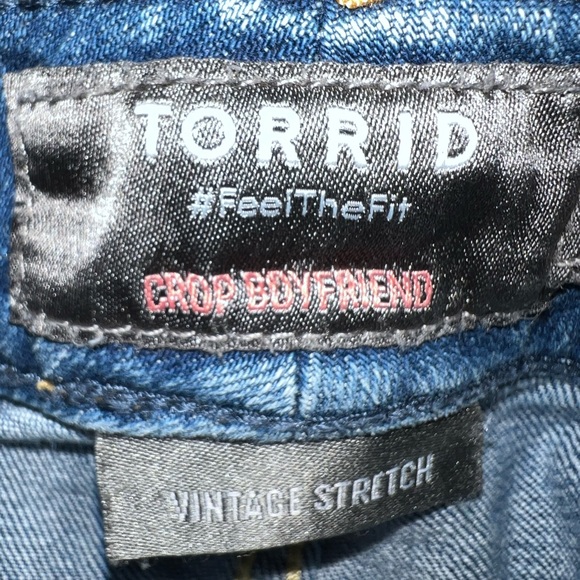 Torrid Crop Boyfriend Mid-Rise Jean - Picture 6 of 13